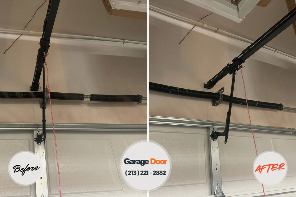 Before and after: garage door repair Rafter J Ranch, WY